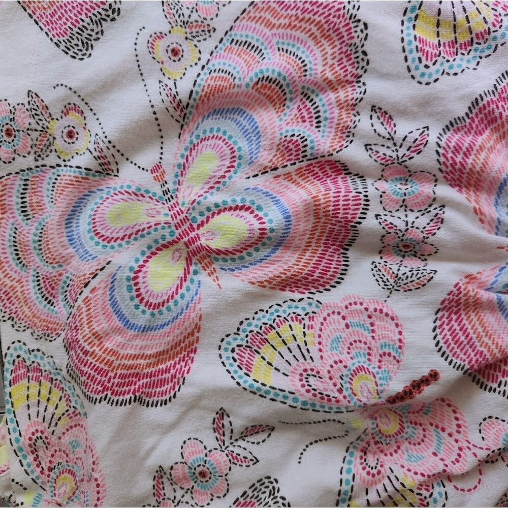GAP Kids Multicolor Butterfly Patterned Girls Dress 100% Cotton Size 4T (XS) - Picture 4 of 12